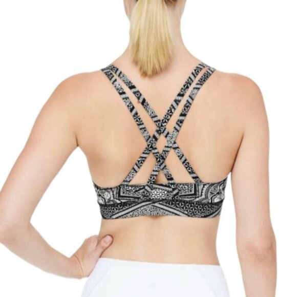 Lululemon Energy BraInked Energy Bra Ice Grey Black size 8 - Picture 2 of 9